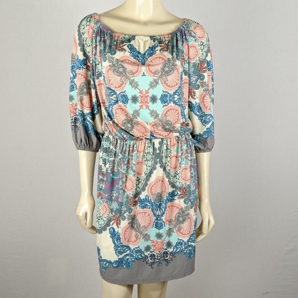 Boston Proper Blouson floral‎ dress size 6 - Picture 1 of 8